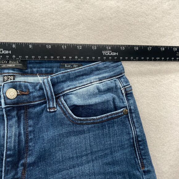 Judy Blue Jeans Women's 9/29 Slim Fit Skinny Leg Blue Stretch Denim Mid Rise - Picture 6 of 13